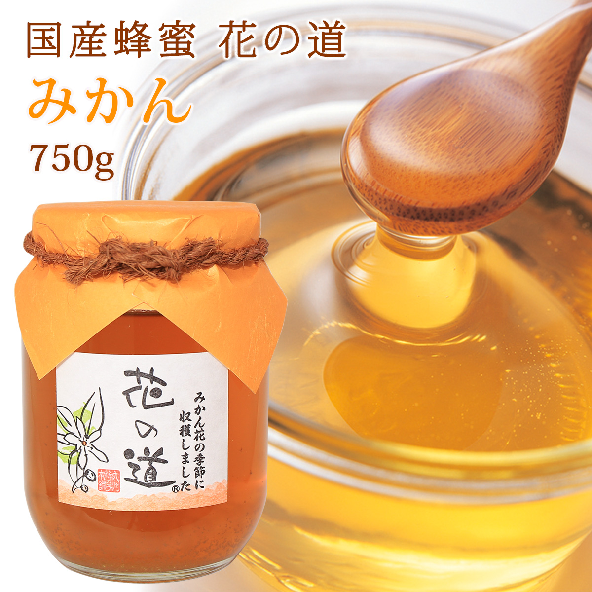 国産蜂蜜 花の道 みかん 750g